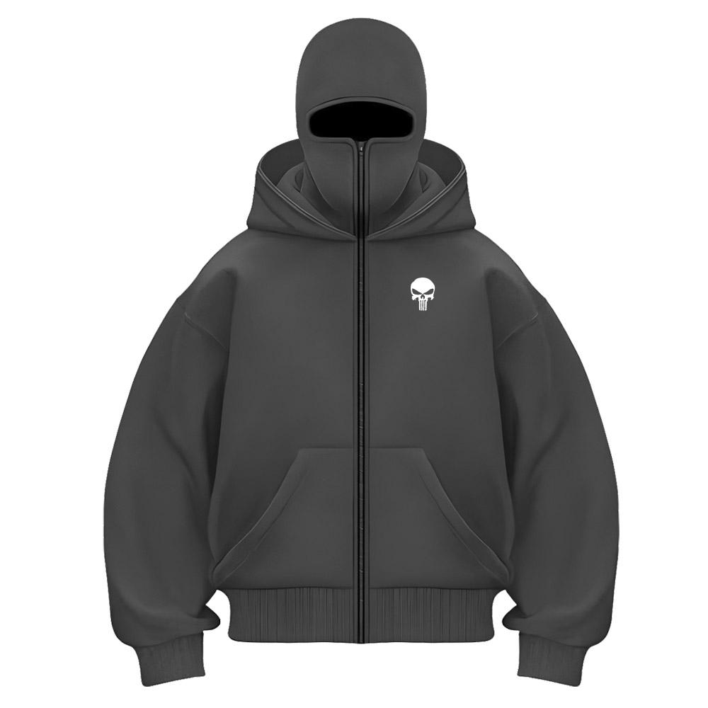 Sport Hoodie Set YC Heren Balaclava Hoodie Half Zip Up Dubbele Capuchon Fleece Sweatshirt Unisex Herfst Winter Warme Outfit voor Mannen Vrouwen 2XL
