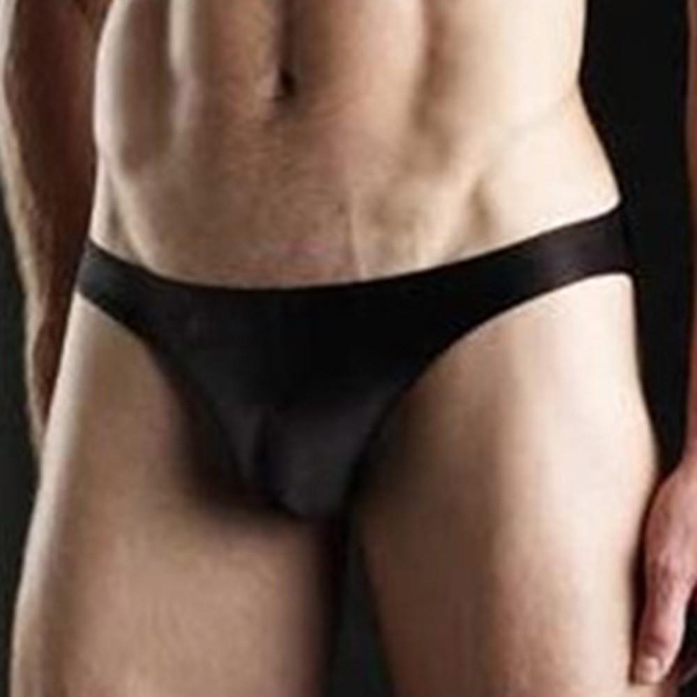 Aloys Gladde boxer heren slips string ondergoed badpak L zwart