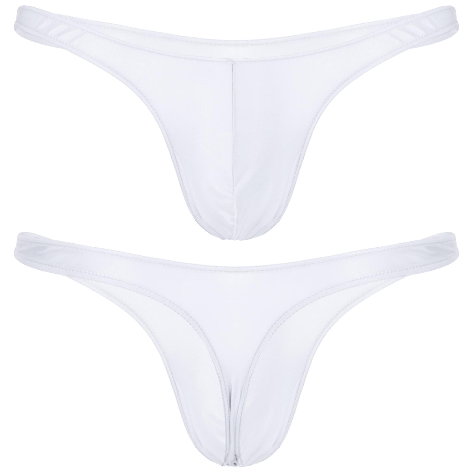 Sxiwei Badkleding Heren Zwempak Glanzend Uitstulping Pouch Strings Mini Bikini Ondergoed Lage Taille Slips Ondergoed Badkleding Badslips Onderbroeken L
