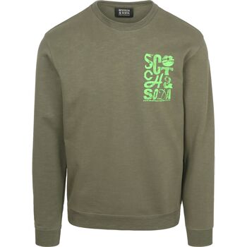 Scotch & Soda Sweater Scotch & Soda Sweater Logo Olijfgroen