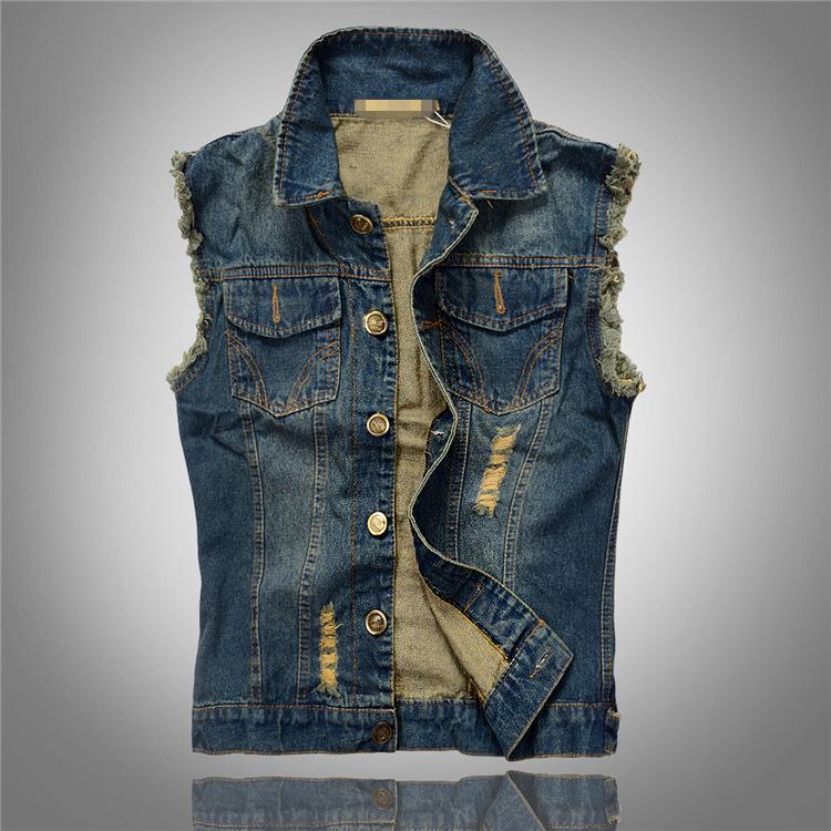 JunChengMY Nieuwe grote jeugd trendy denim vest heren lieverd tanktop 6XL