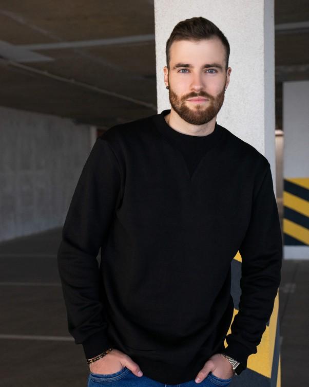 Issa Plus gewatteerd sweatshirt met getextureerde manchetten S