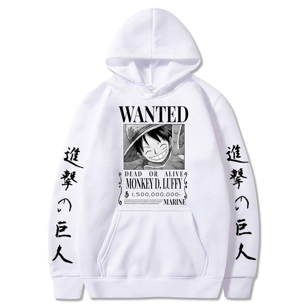 New Young Aanval op Titan Een Stuk Luffy Hoodie Mannen Mode Homme Fleece Hoodies Japanse Anime Gedrukt Mannelijke Streetwear Oversized Kleding S