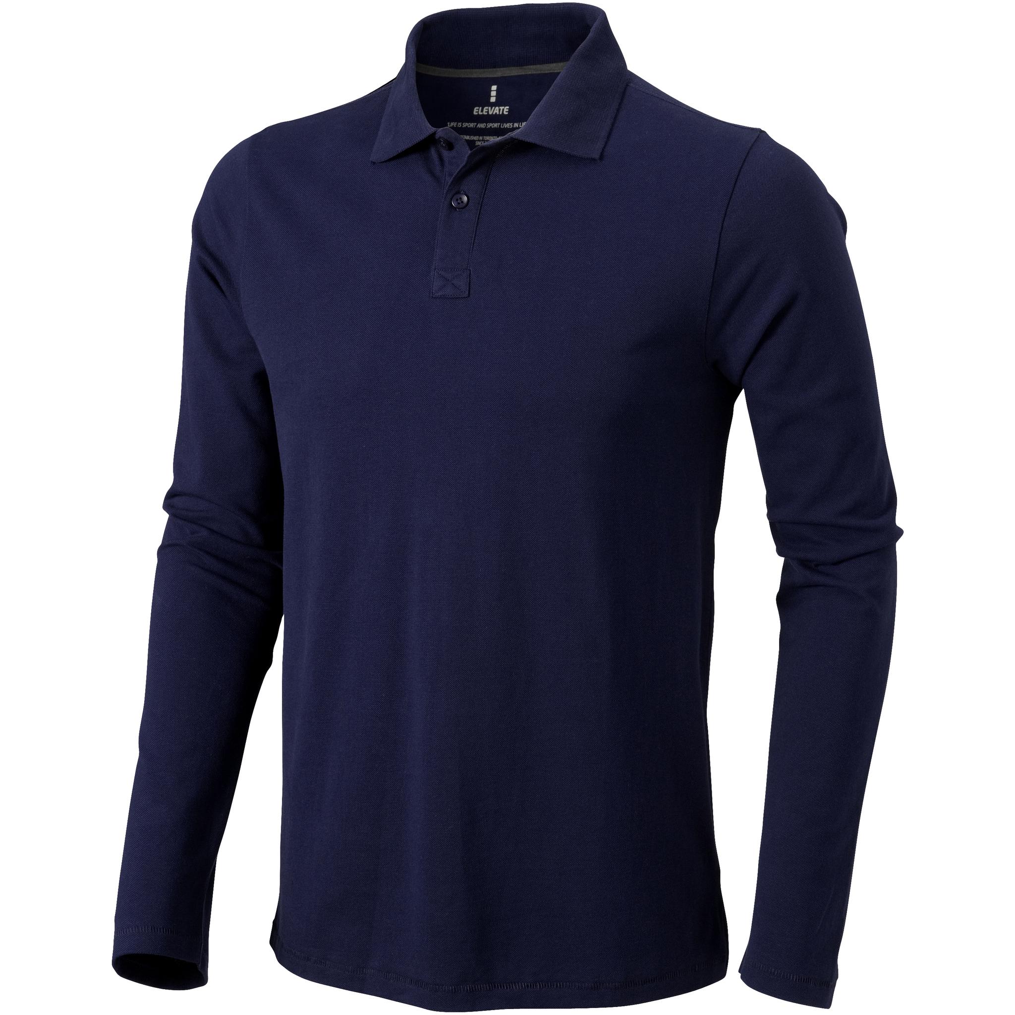 Elevate Oakville poloshirt met lange mouwen voor heren XS Vloot