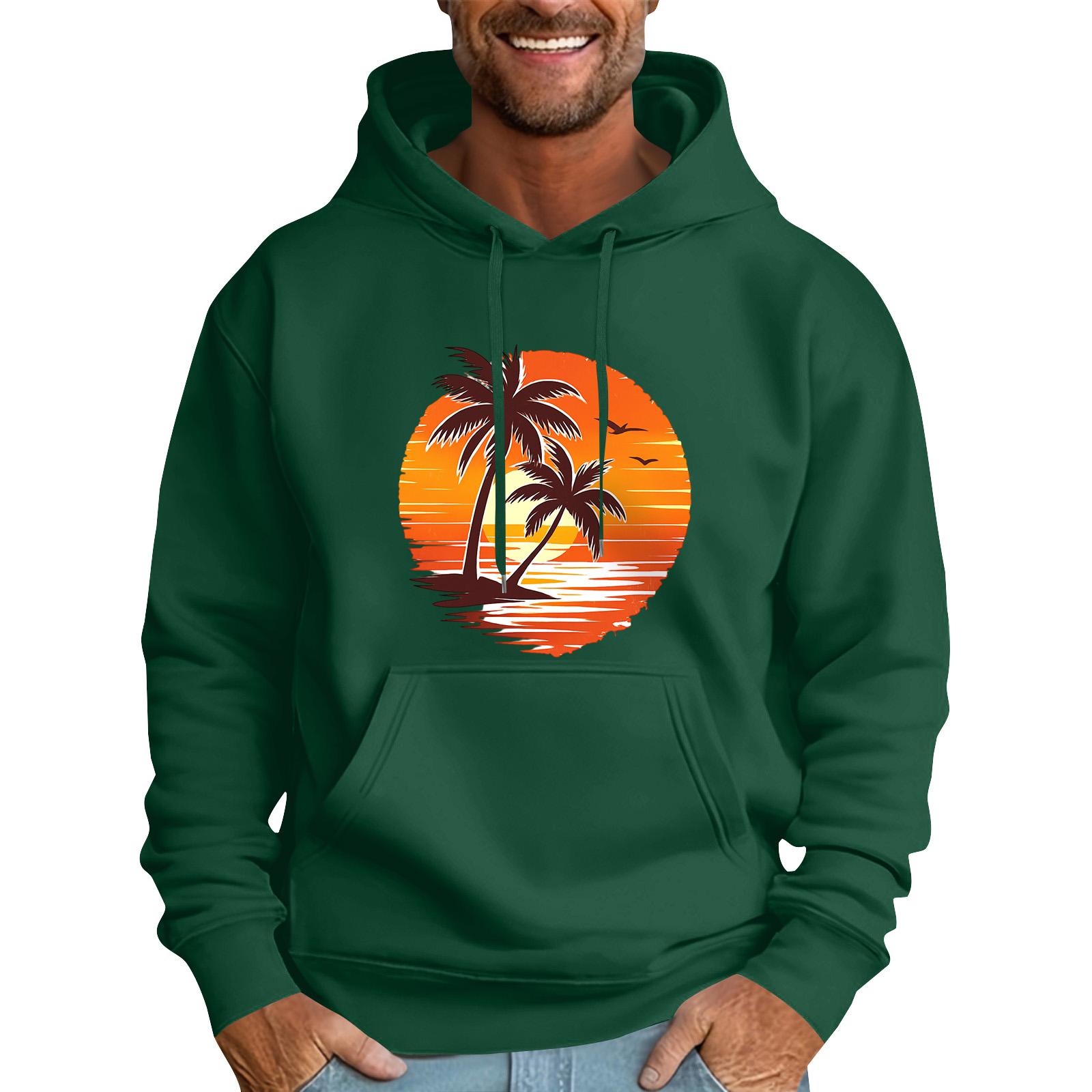Master key Heren Losse Vlag Bedrukte Capuchon Sweatshirt Heren Casual Mode Sport Sweatshirt M