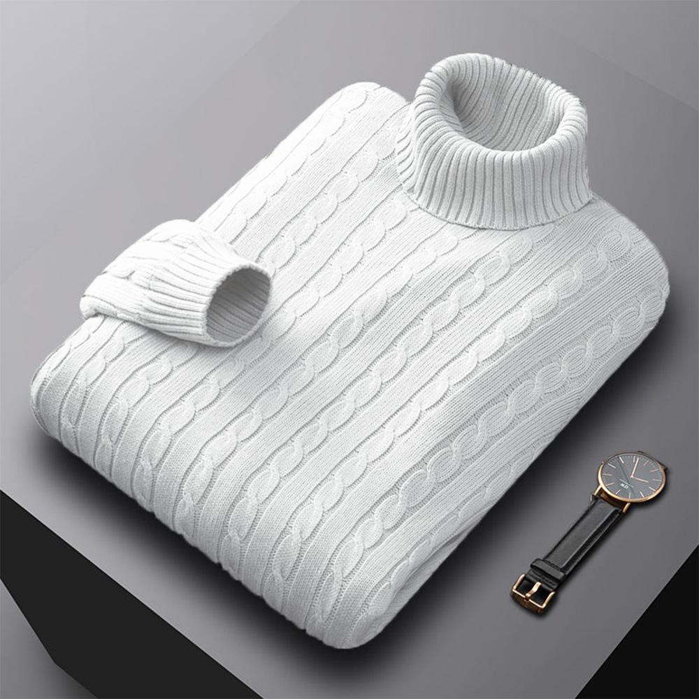 King Billion Heren coltrui effen kleur hoge hals trui gebreide truien casual elastische sweatwear heren herfst winter XXXL