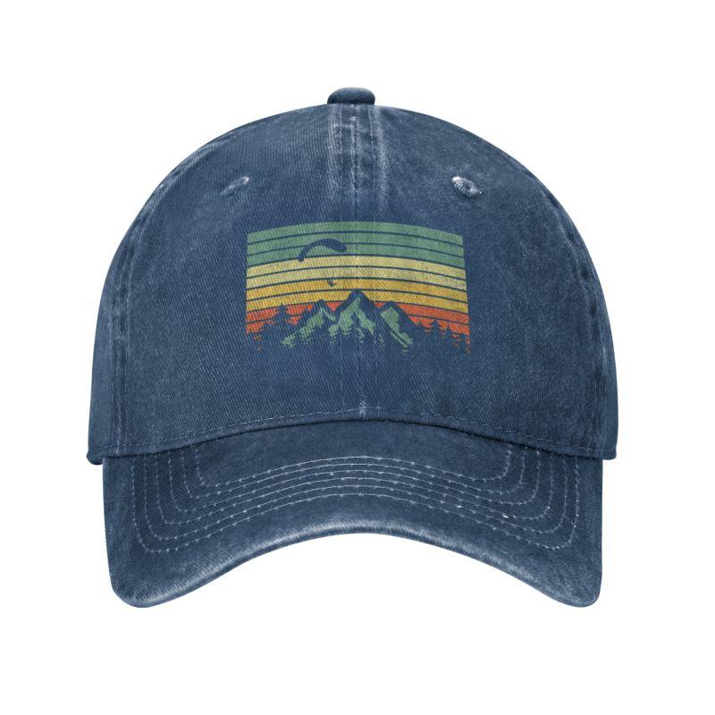 91610103MAC303Y57G Paraglider zeilt over bergen Baseballpet voor unisex vrouwen Verstelbaar cadeau voor paragliders Paramotorliefhebber Vaderhoed Prestaties Adult Baseball Cap