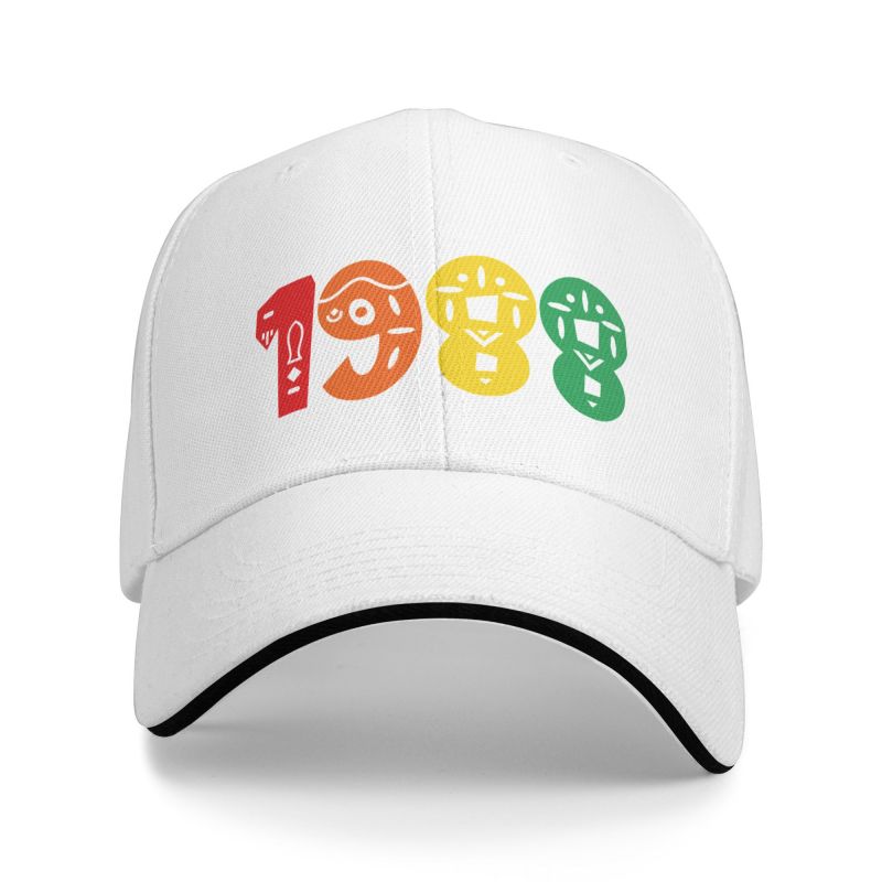 EUROLA Punk Retro 1988 Verjaardag Baseball Cap voor Unisex Vrouwen Verstelbare Dad Hat Prestaties Baseball Cap