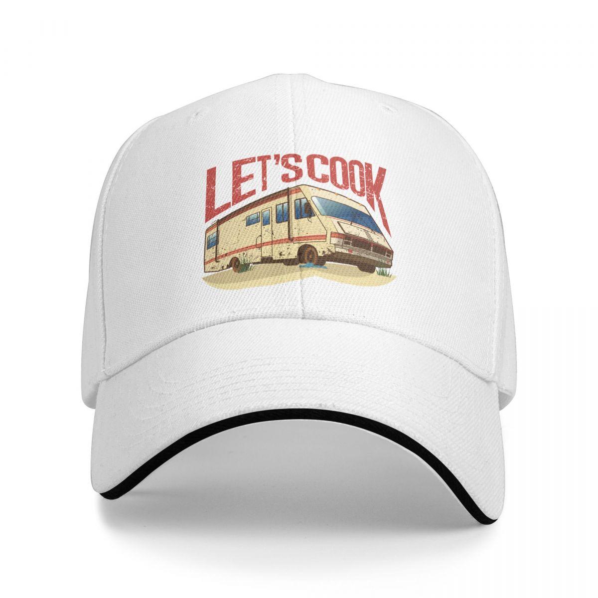 Beerloop RV Lets Cook Breaking Bad Walter White TV Washed Unisex's Baseball Cap Zonbescherming Trucker Snapback Caps Dad Hat Golf Hoeden one size