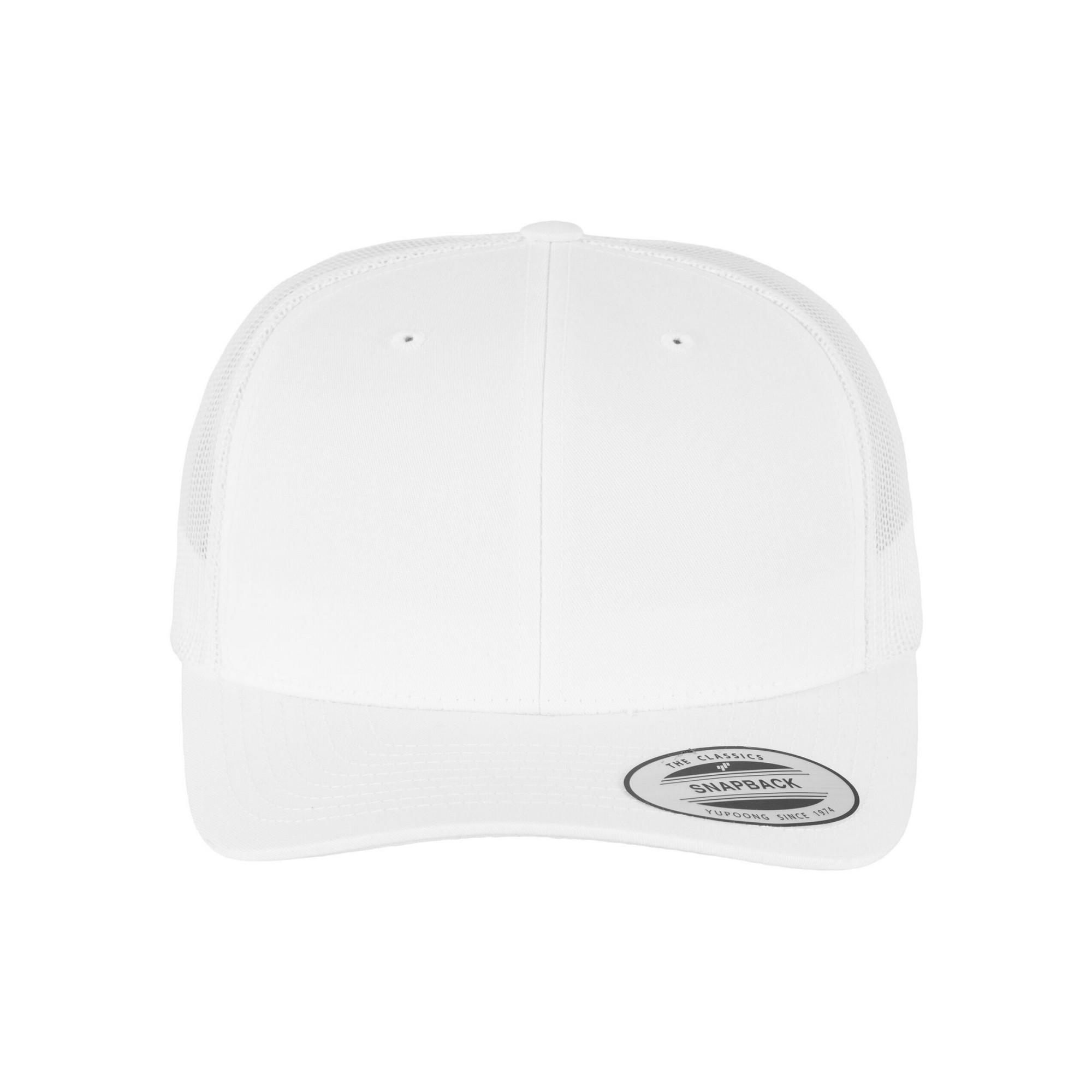 FLEXFIT unisex volwassen retro truckerpet One Size wit