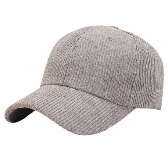Blissbox Corduroy honkbalpet met grote rand, dikke strepen, textuur, pet met klep, effen kleur, verstelbare omtrek, wandel-, reis- en winkelhoed