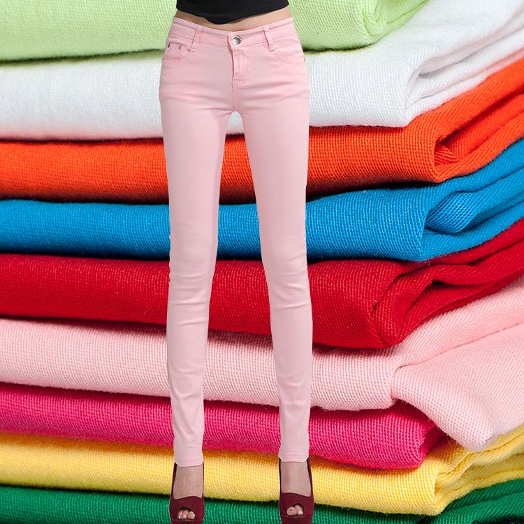 Zorioneko Dames sexy snoeppotloodbroek Casual lange stretchjeans S roze