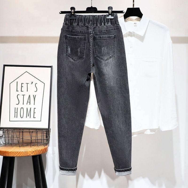 Summer Star Plus Size Katoen Elastic Force Denim Broek Hoge Taille Jeans Vrouw Magere Dames Jeans Harembroek 2XL
