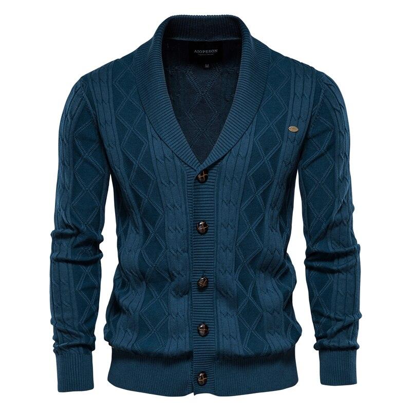 AIOPESON Men Fashion AIOPESON Katoenen vest Heren Casual Single Breasted Effen Kleur Business Heren Vesten Nieuwe Winter Mode Trui Heren L 65-75 kg Vloot
