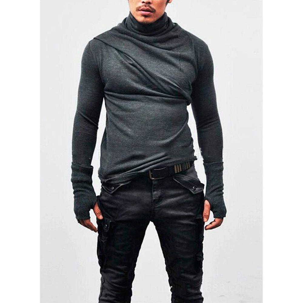 King Billion Heren Lange Mouwen Sportkleding Coltrui Slim Fit Huidvriendelijke Truien Effen Kleur Workout Fitness Winter Tops XXXL