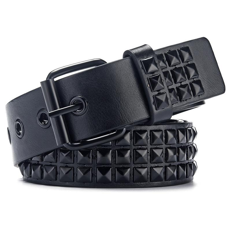 NATAWA Nieuwe Rivet-riem voor dames Heavy Metal-riem voor heren en dames Y2K-riem Europese en Amerikaanse punkrock-jeans