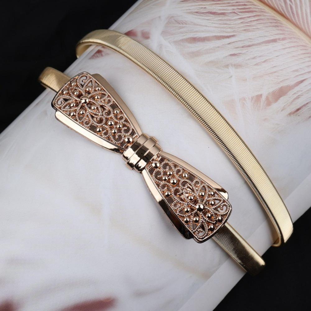 PrtVigo Leaf Waist Strap Silver metal Gold Girdle Fashion Elastic Waist Belt 3