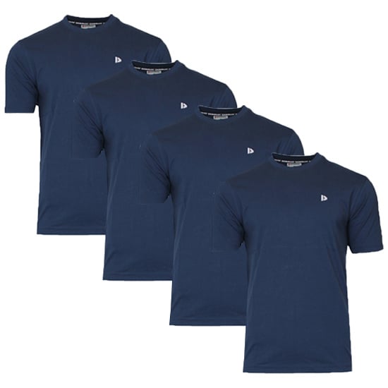 Donnay Donnay Heren - 4-Pack - T-Shirt Vince - Navy