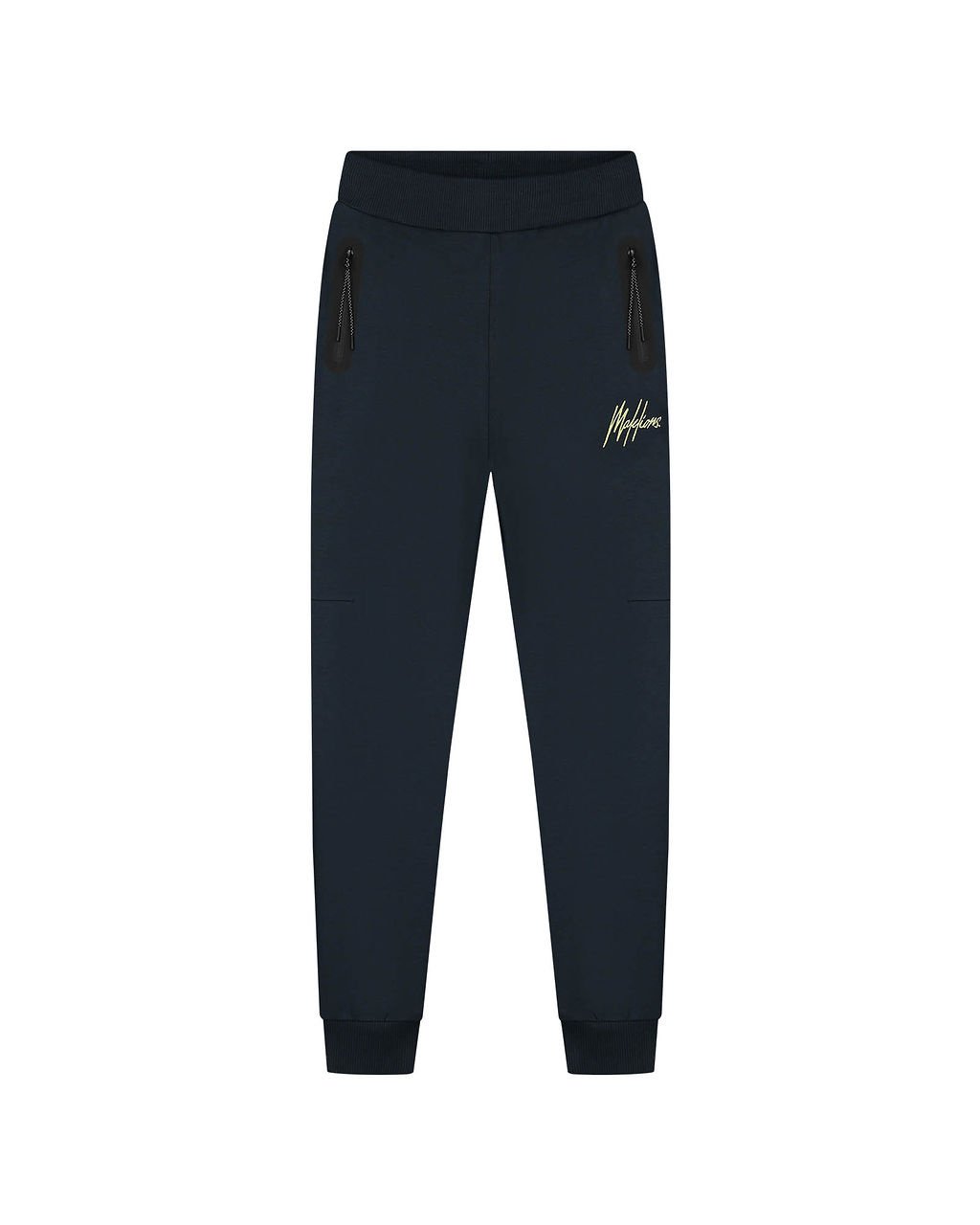 Malelions winter trainingsbroek jongens - navy blauw/geel - counter