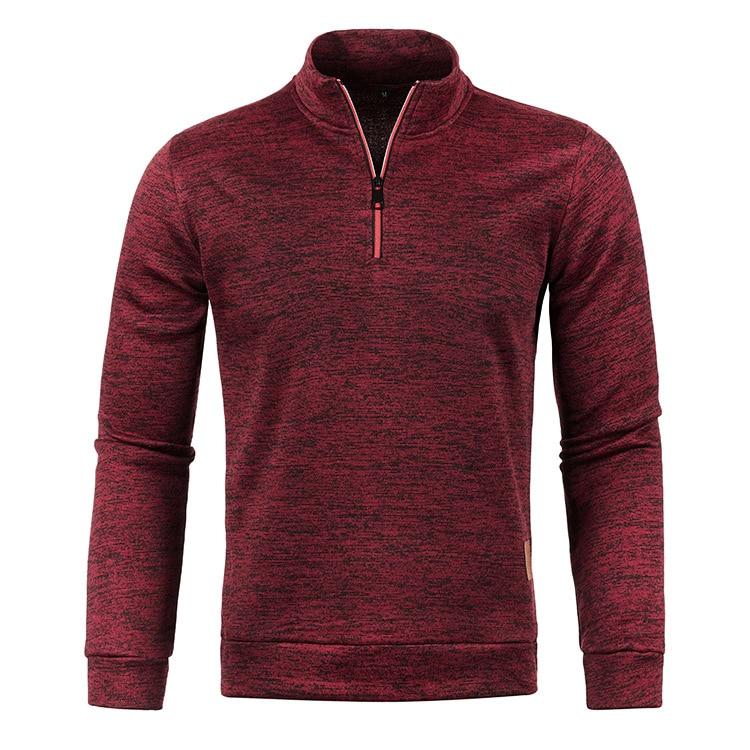 King Billion Effen Kleur Jas Heren Herfst Winter Lange Mouw Ritssluiting Stand Kraag T-shirts voor Heren Pullover Top Sport Mannelijk XXL