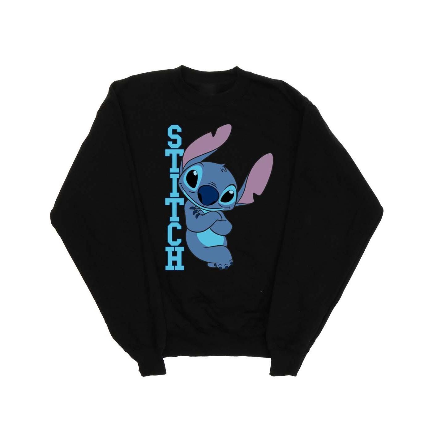 Disney Lilo en Stitch poserend sweatshirt voor jongens 9-11 Years zwart