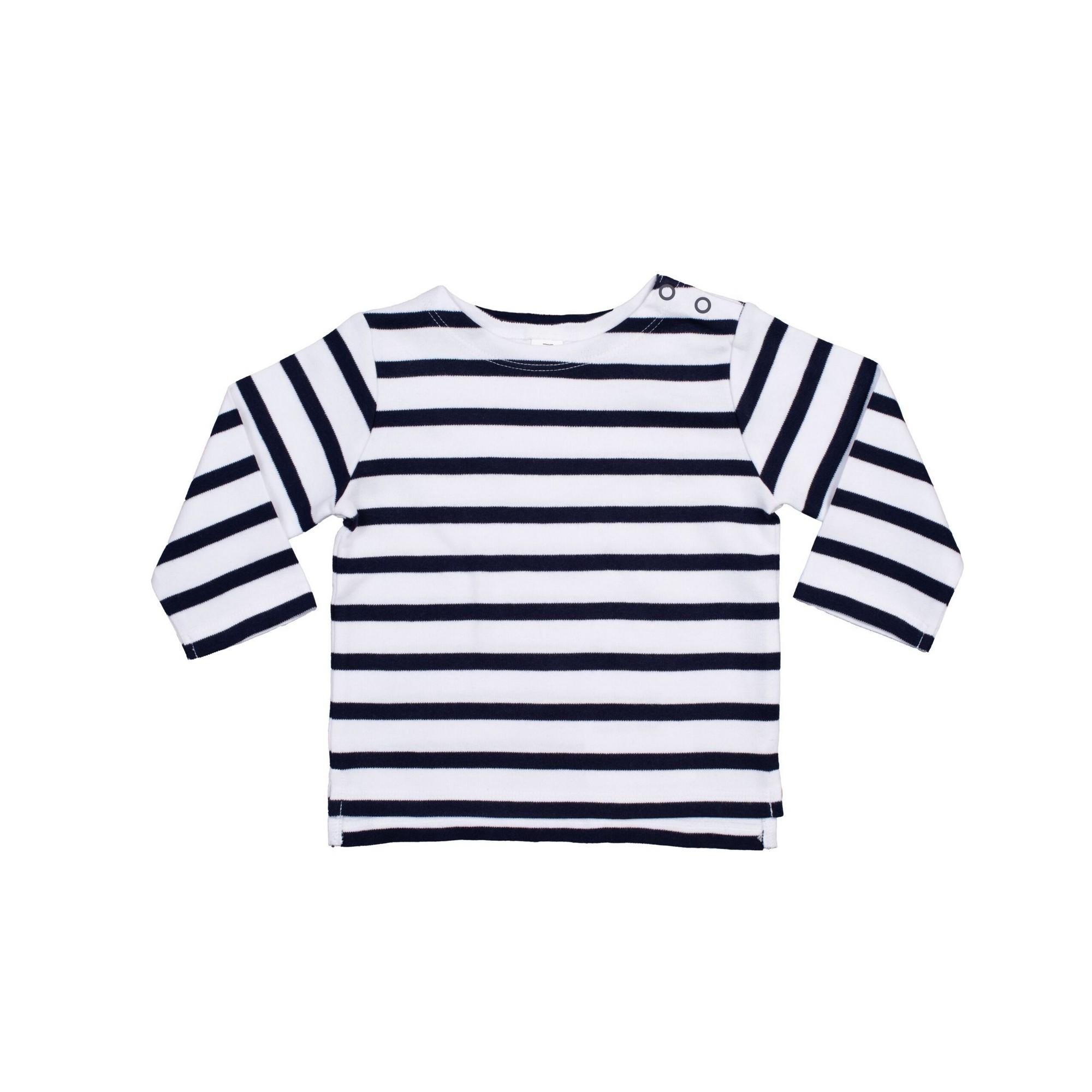 Babybugz Baby T-shirt met lange mouwen en Bretonse strepen 0-6 Months