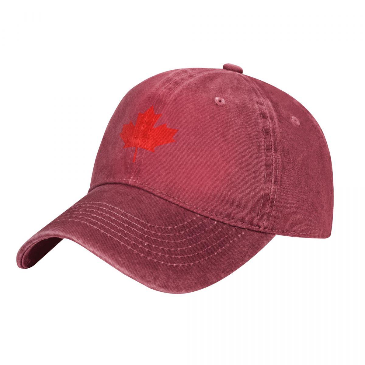 91510107MAC1P63Q47 Esdoornblad embleem van Canada Cadeau voor Canadese pet Cowboyhoed Balpet hoeden voor vrouwen Mannen
