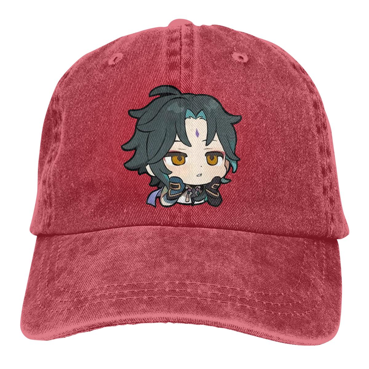 Colorbobble CAP Pure Kleur Papa Hoeden Verveeld Xiao vrouwen Hoed Zonneklep Baseball Caps Genshin Impact Game Paimon Pet One Size