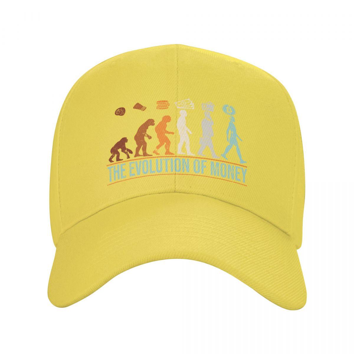 Colomi Klassieke evolutie van geld Bitcoin Baseball Cap Unisex Dames Ademend BTC Crypto-munten Papa Hoed Zonbescherming Baseball Cap