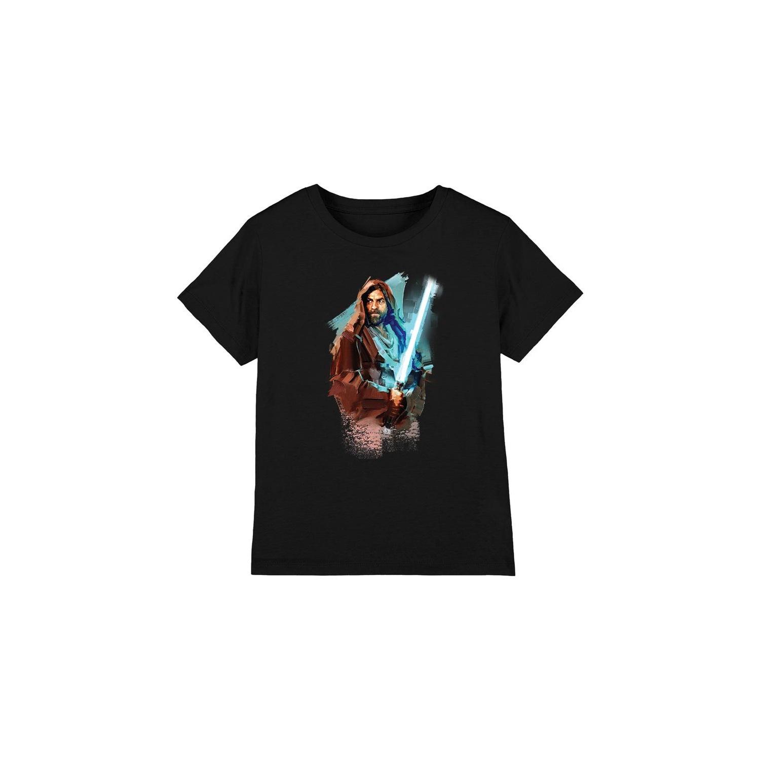 Star Wars Childrens/Kids Obi Wan Kenobi Painted T-Shirt 12-13 zwart
