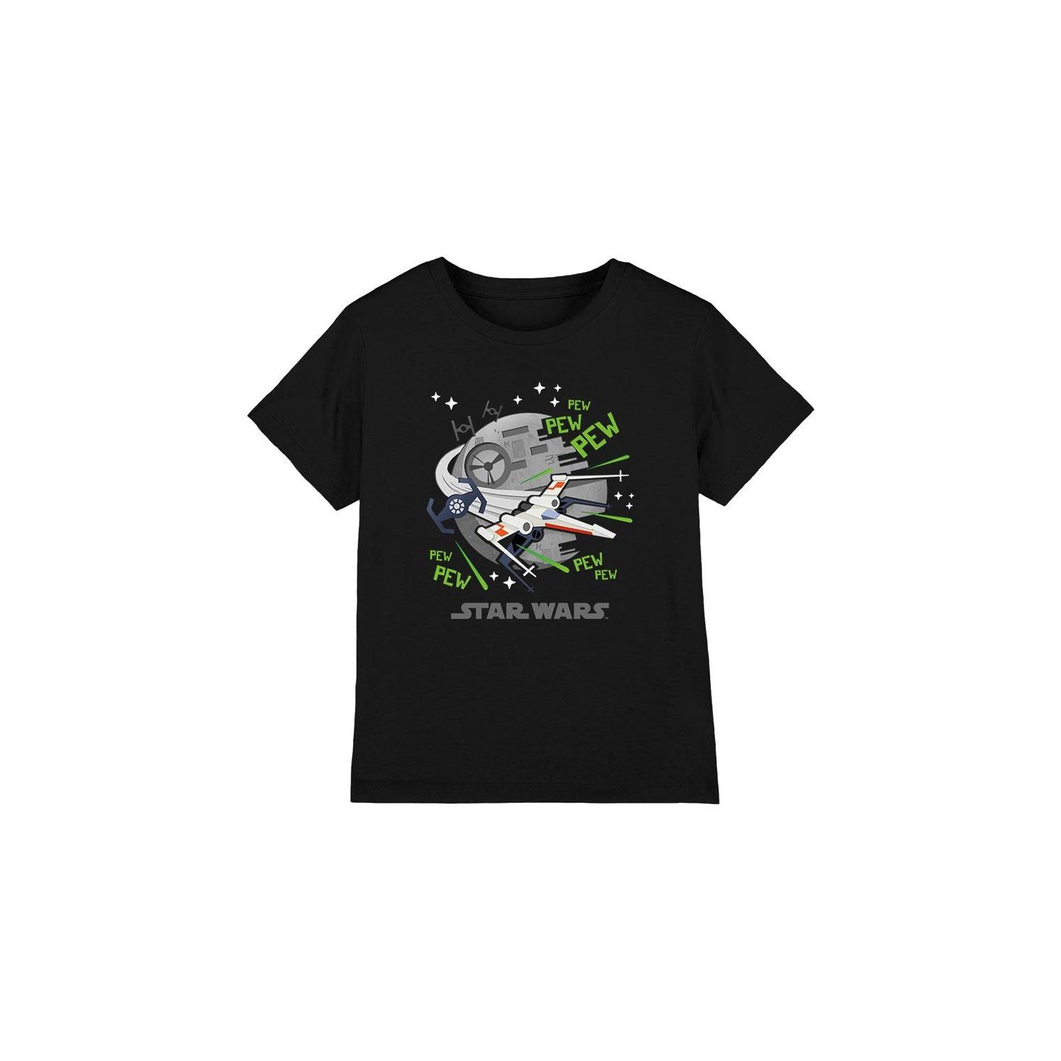 Star Wars Childrens/Kids Pew Pew X-Wing T-Shirt 12-13 zwart