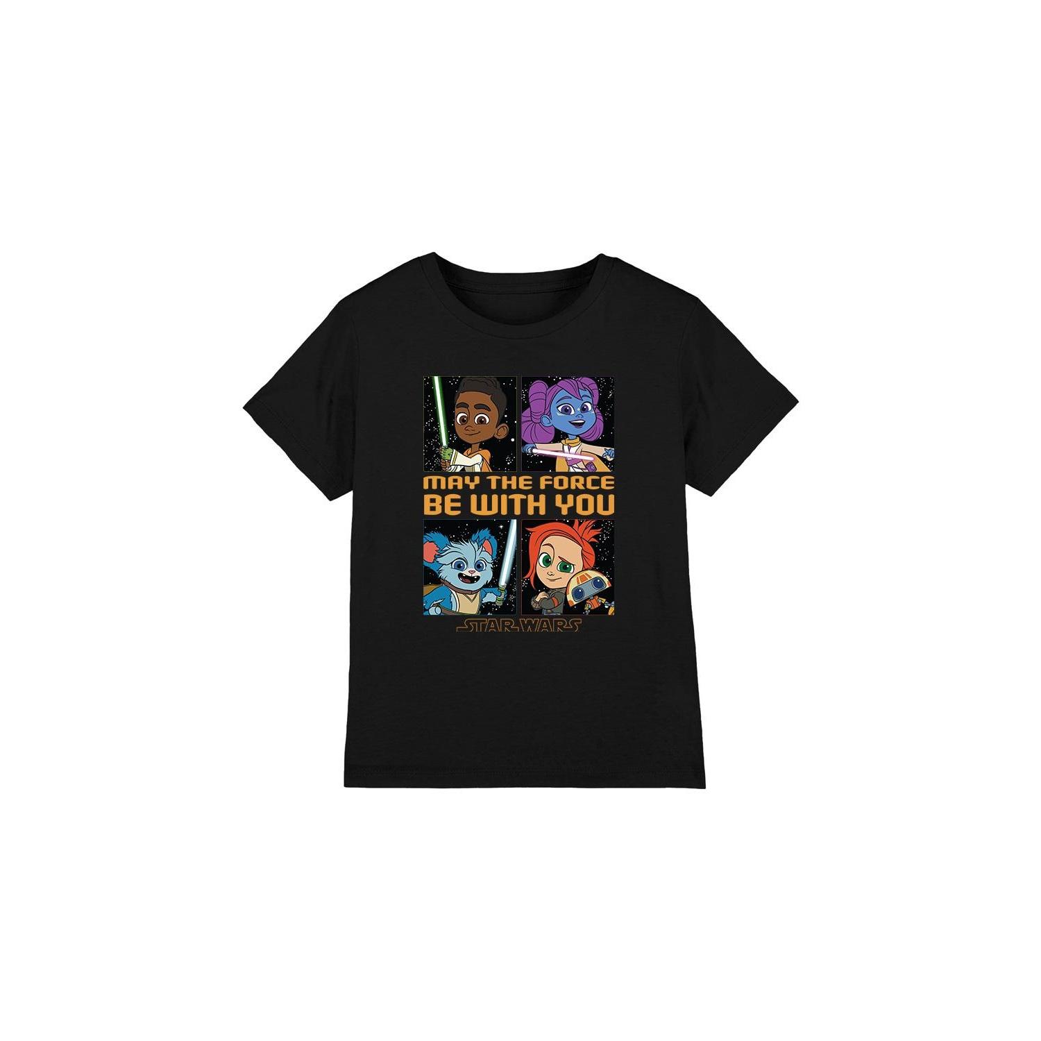 Star Wars Childrens/Kids Young Jedi Adventure Among The Stars T-Shirt 7-8 Years zwart