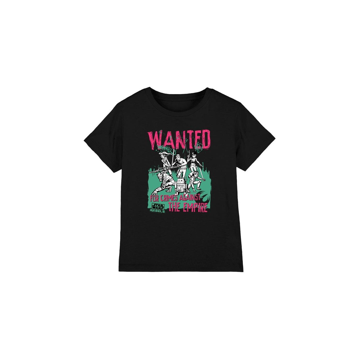Star Wars Childrens/Kids Wanted Rebels T-Shirt 5-6 Years zwart