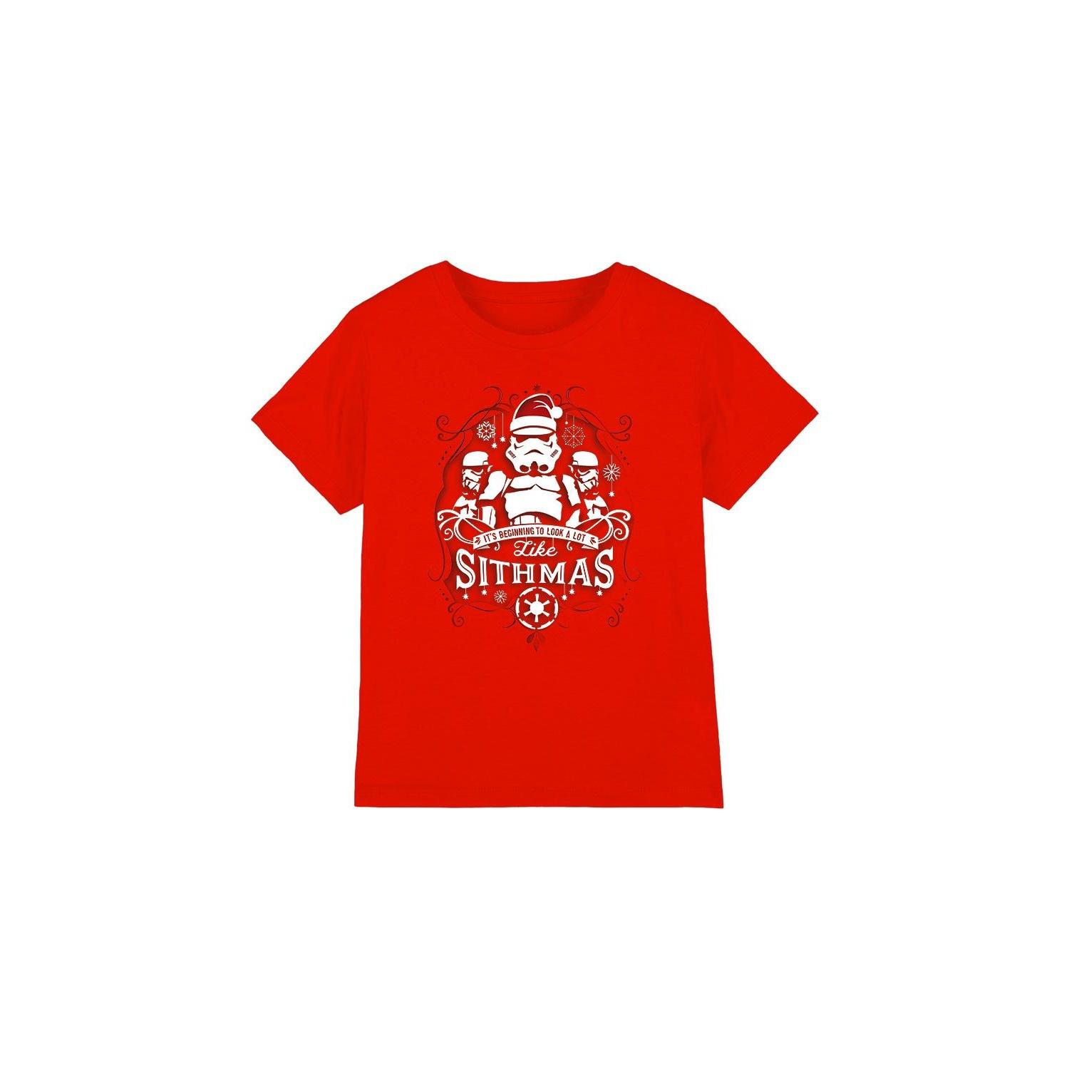 Star Wars Childrens/Kids Beginning To Look A Lot Like Sithmus Christmas T-Shirt 12-13 rood