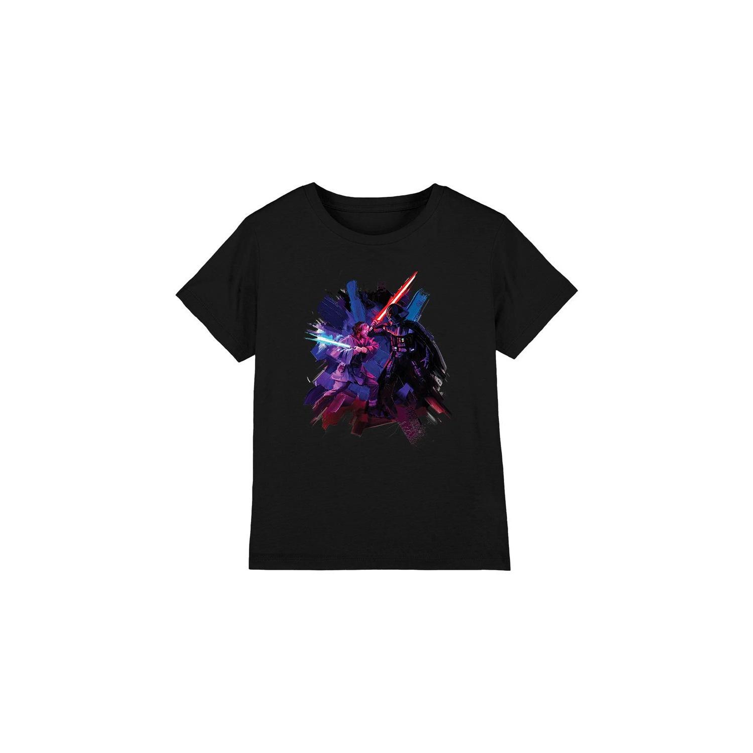 Star Wars Childrens/Kids Obi Wan Kenobi Vader Painted T-Shirt 3-4 Years zwart