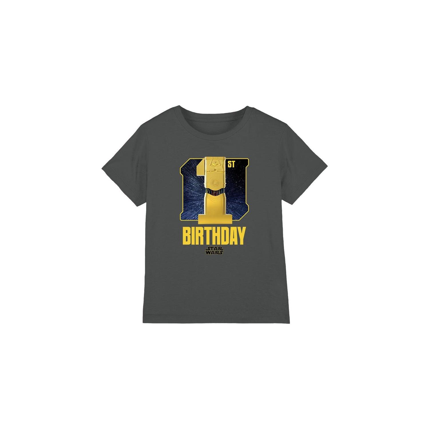Star Wars Childrens/Kids C3PO Space 1st Birthday T-Shirt 5-6 Years houtskool