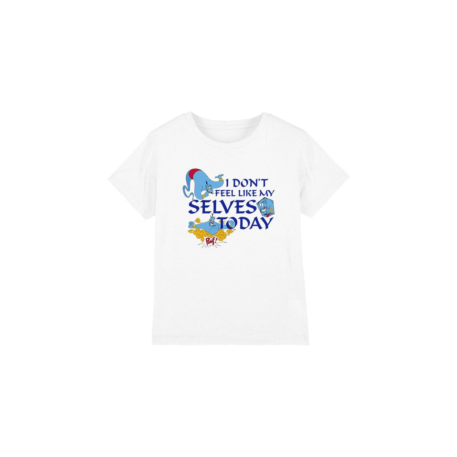 Aladdin Childrens/Kids I Don´t Feel Like My Selves Today T-Shirt 12-13 wit