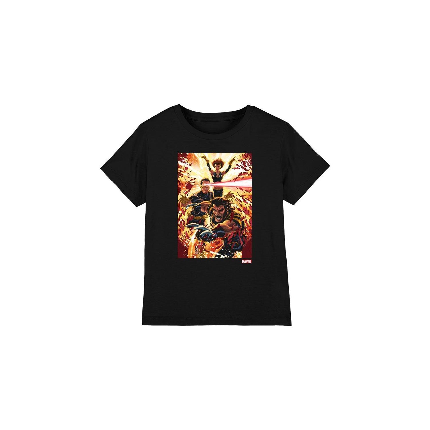 Marvel Childrens/Kids X-Men Wolverine Cyclops Jean Grey T-Shirt 3-4 Years zwart