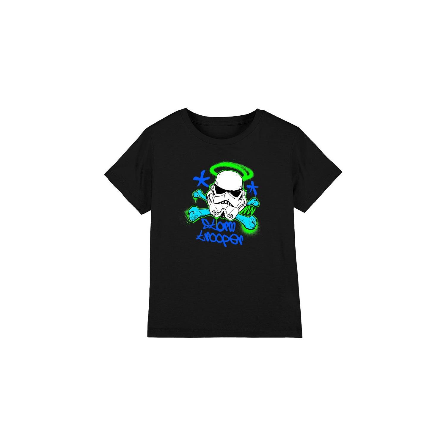 Star Wars Childrens/Kids Stormtrooper Stencil T-Shirt 7-8 Years zwart