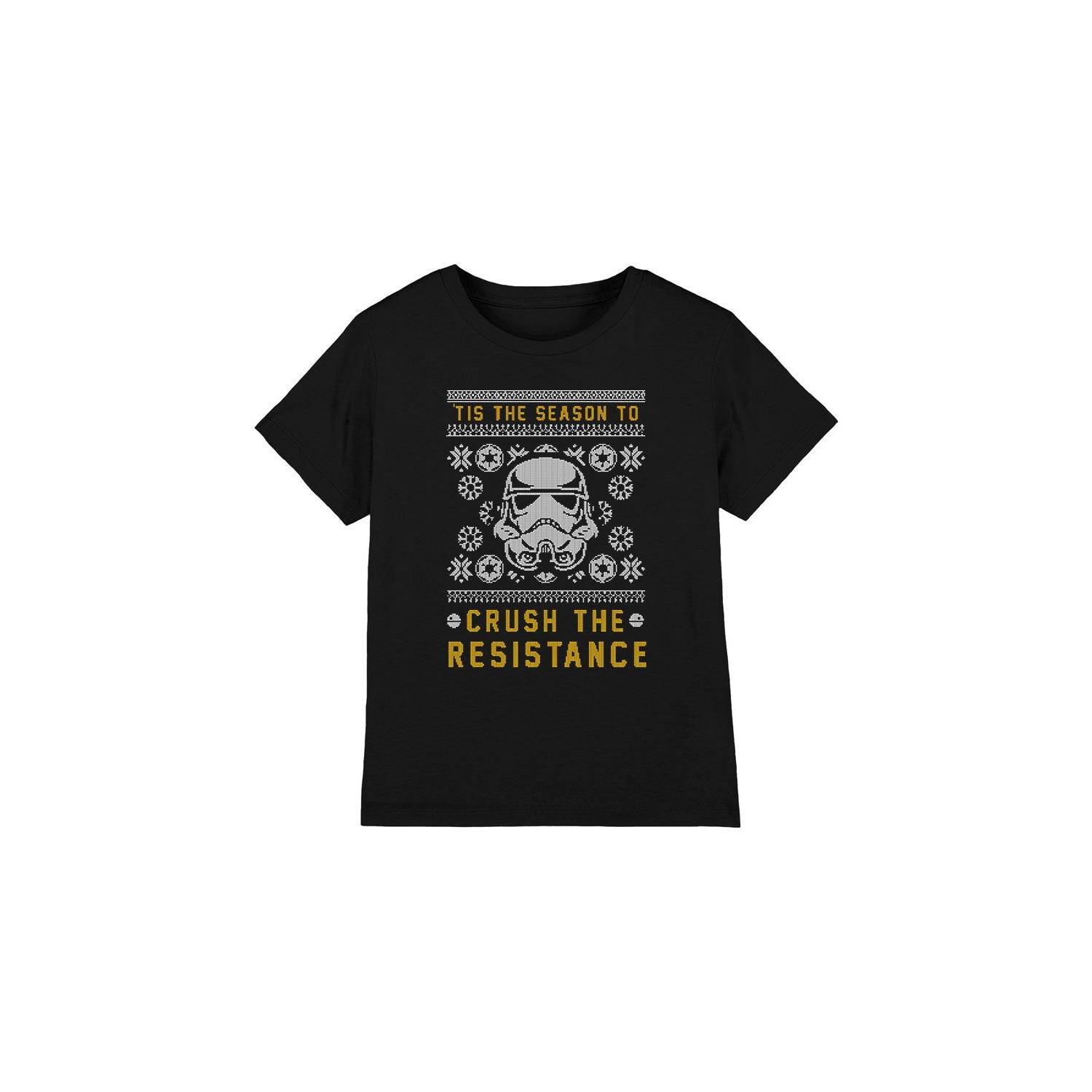 Star Wars Childrens/Kids Crush The Resistance This Christmas T-Shirt 5-6 Years zwart