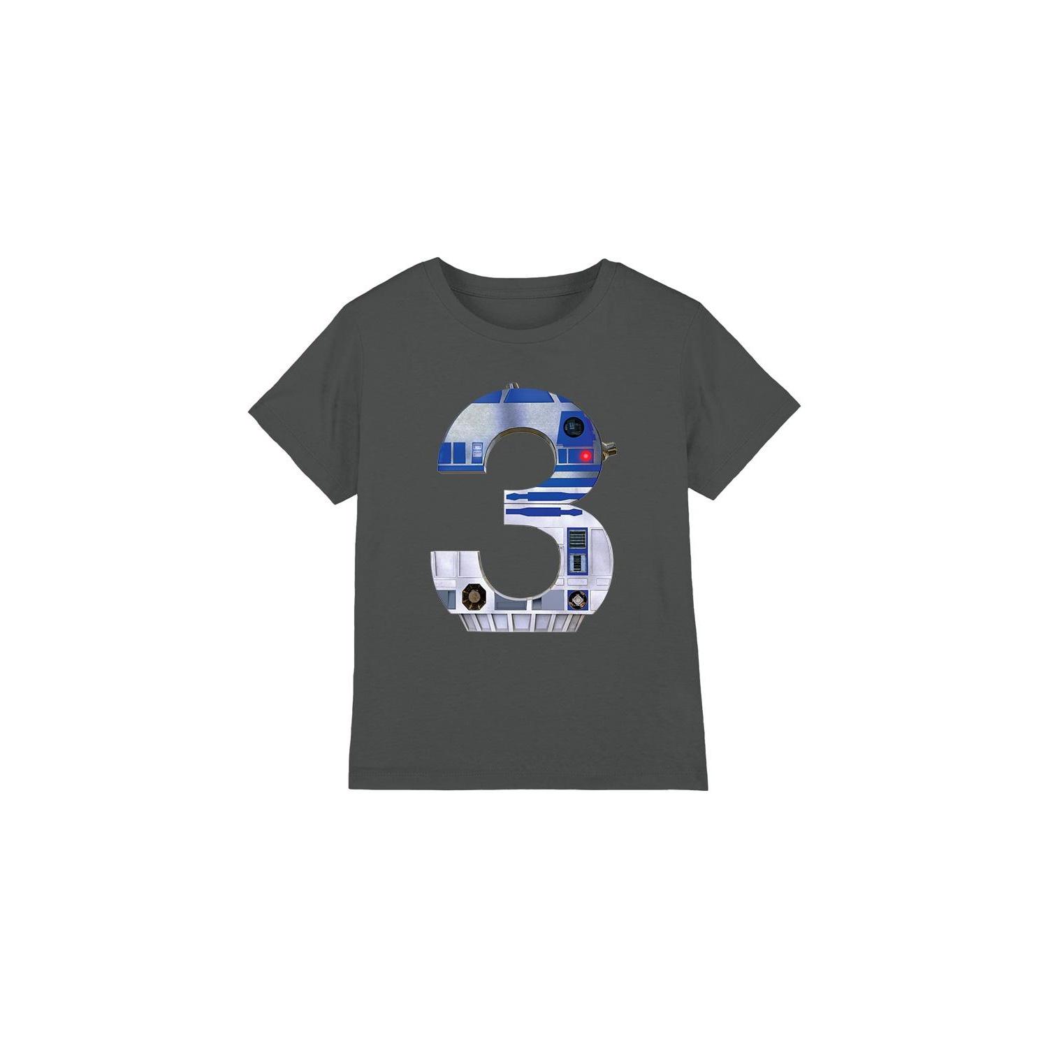 Star Wars Childrens/Kids 3 R2-D2 T-Shirt 7-8 Years houtskool