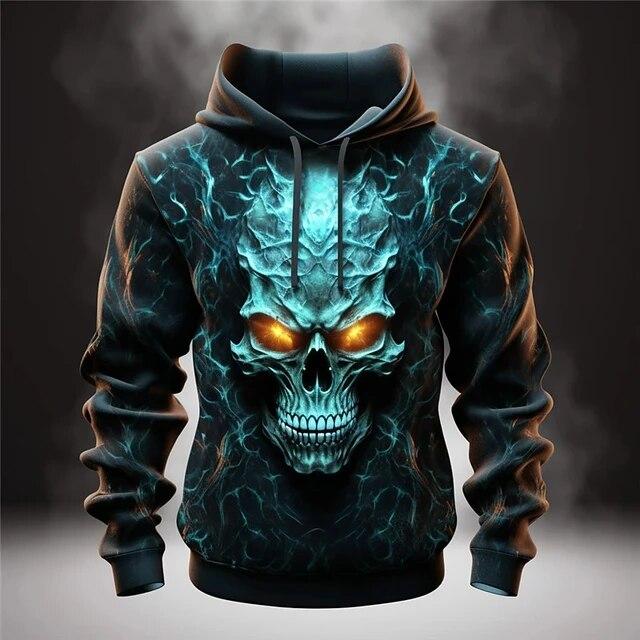 Bobby 2 Mode heren hoodie horror schedel 3D print lente lange mouw sweatshirt casual kleding oversized hoodie shirt voor heren trui 6XL