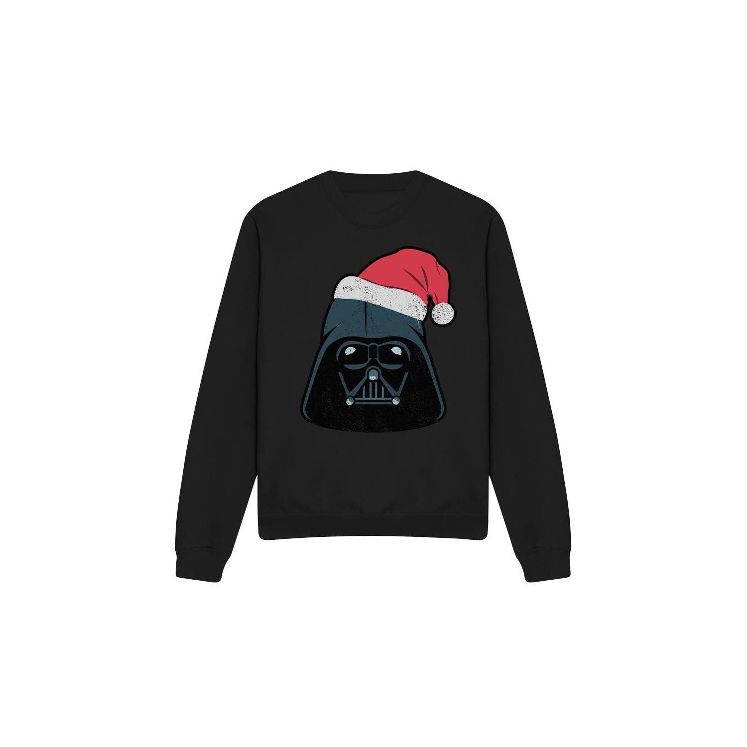 Star Wars Unisex Adult Darth Vader Santa Christmas Sweatshirt XL zwart