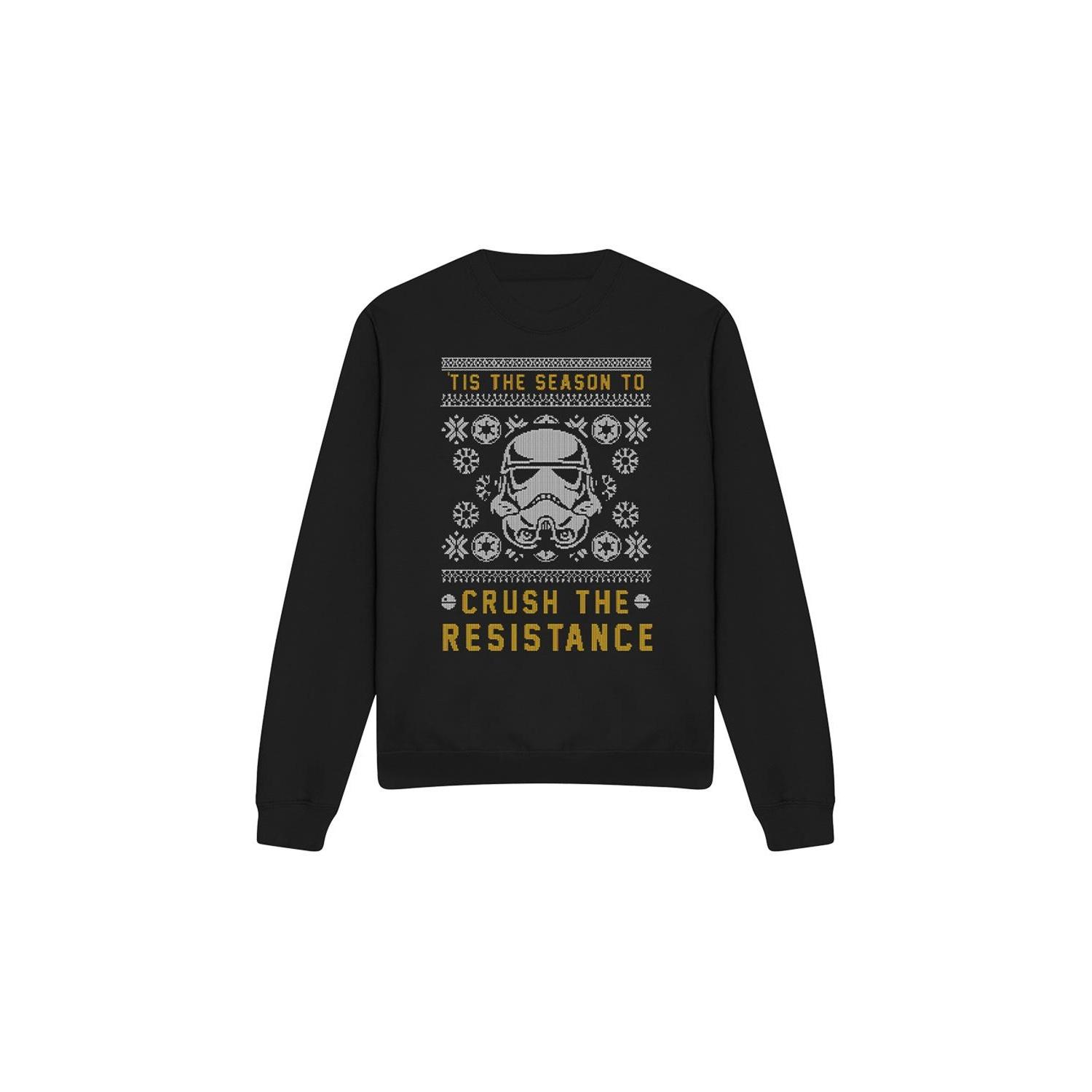 Star Wars Unisex Adult Crush The Resistance This Christmas Sweatshirt XXL zwart