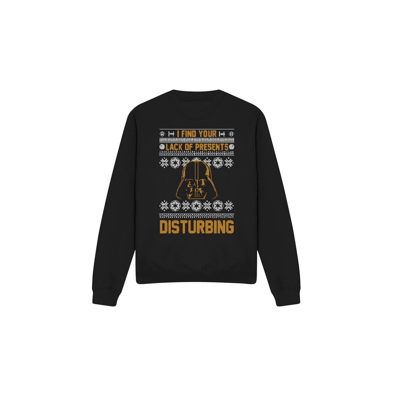 Star Wars Unisex Adult Lack Of Christmas Presents Fair Isle Sweatshirt S zwart