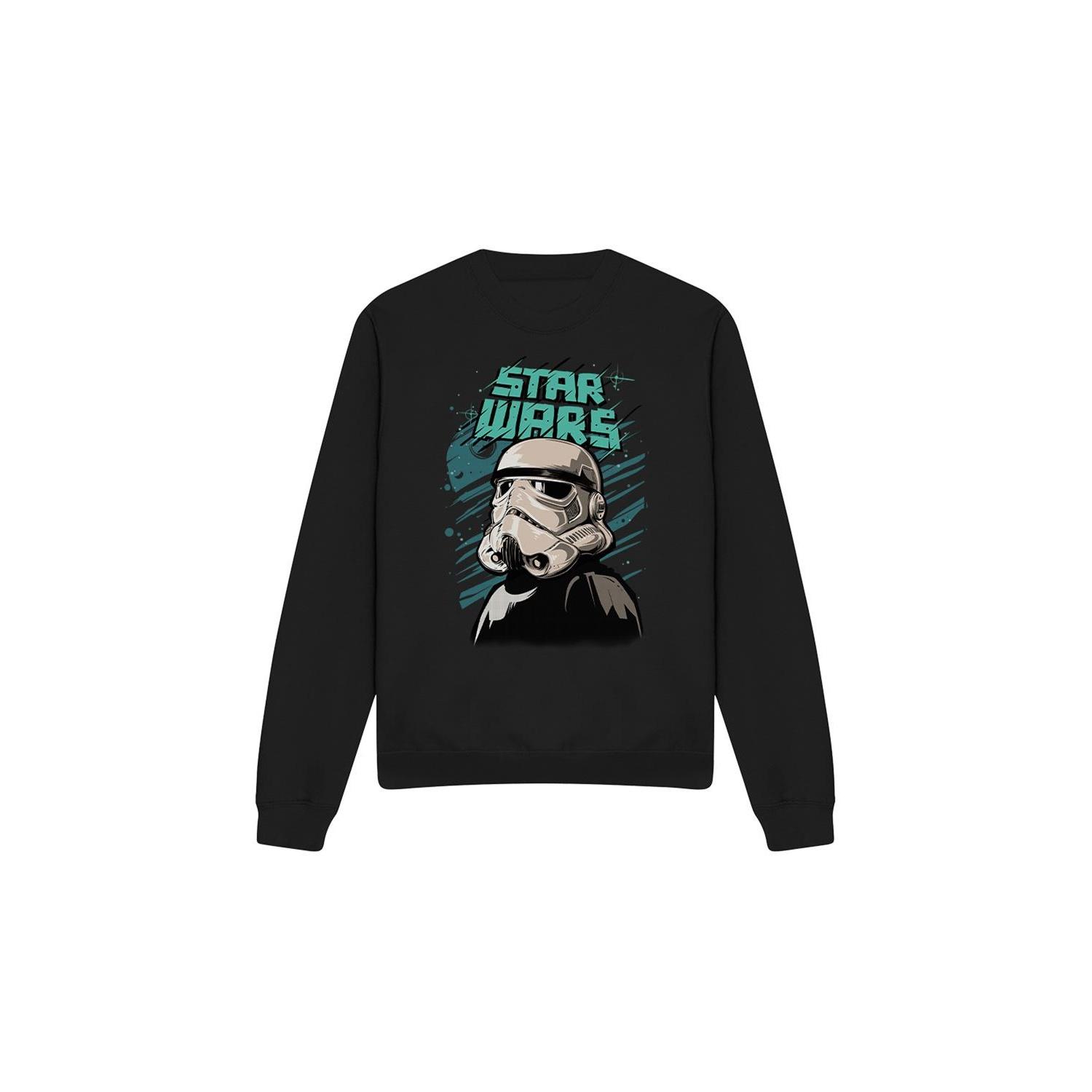 Star Wars Unisex Adult Street Glare Stormtrooper Sweatshirt L zwart