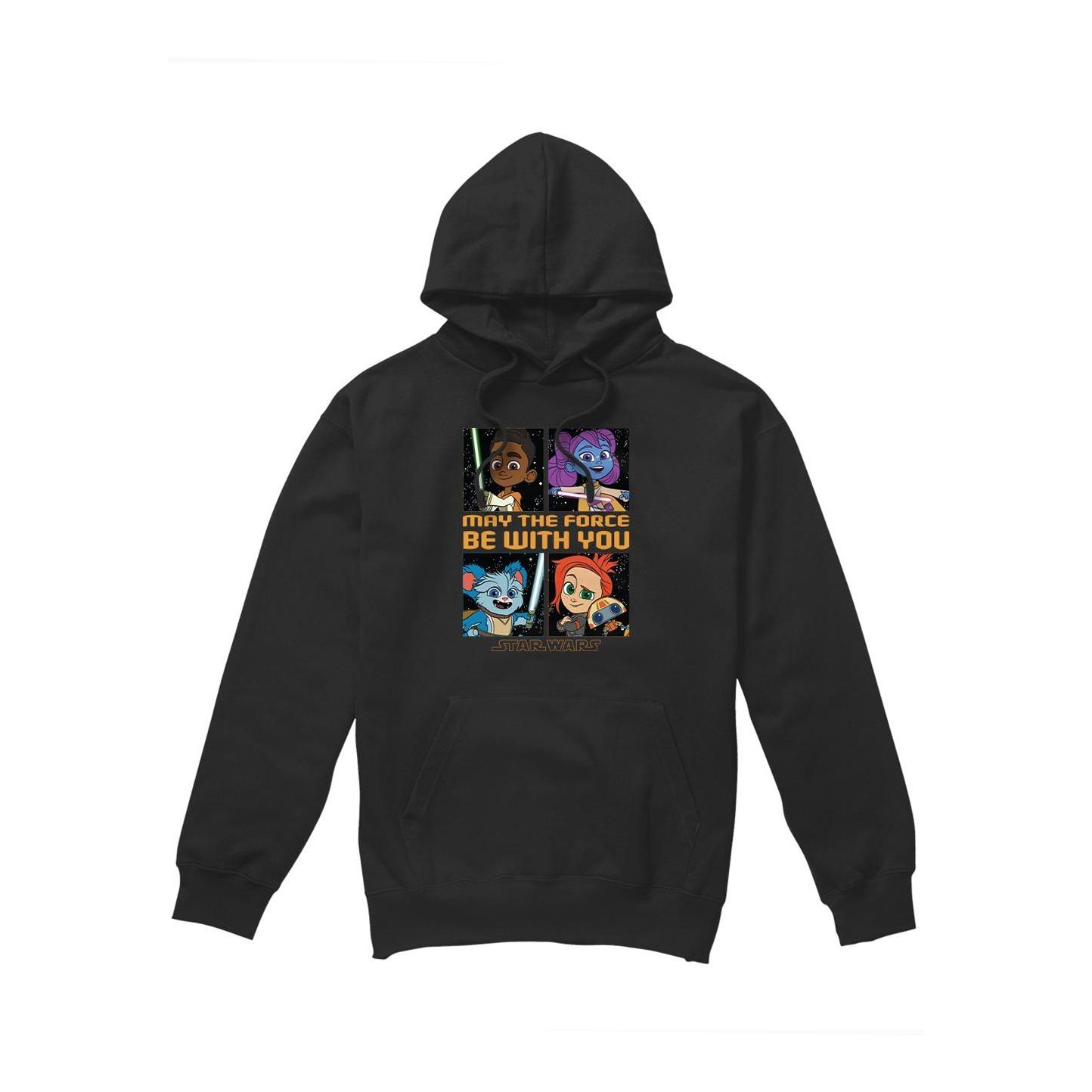 Star Wars Mens Young Jedi Adventure Among The Stars Hoodie XXL zwart