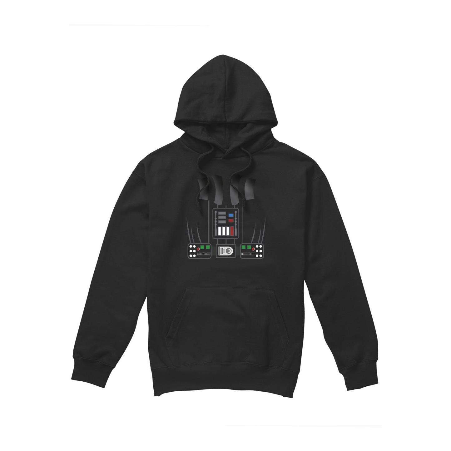 Star Wars Mens Darth Vader Costume Hoodie L zwart