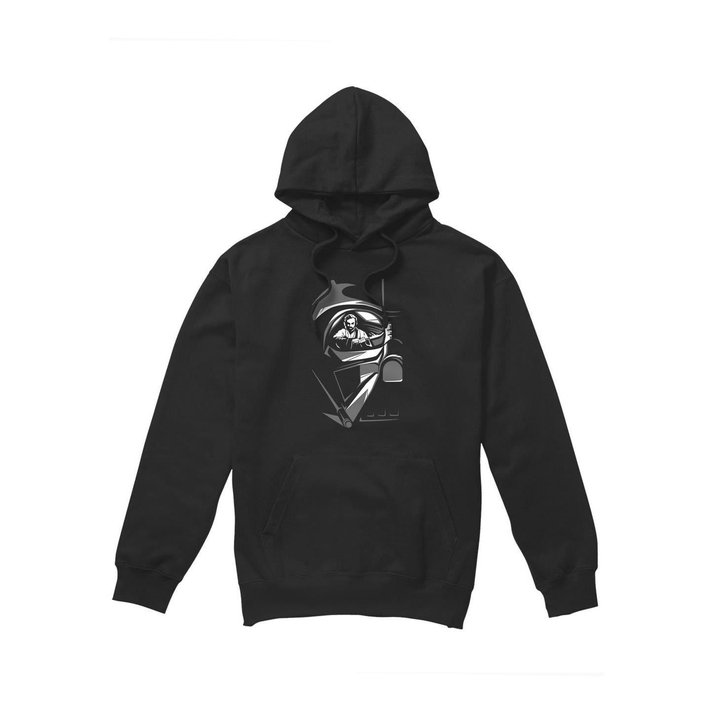 Star Wars Mens Obi Wan Kenobi Vader Eye Hoodie XXL zwart