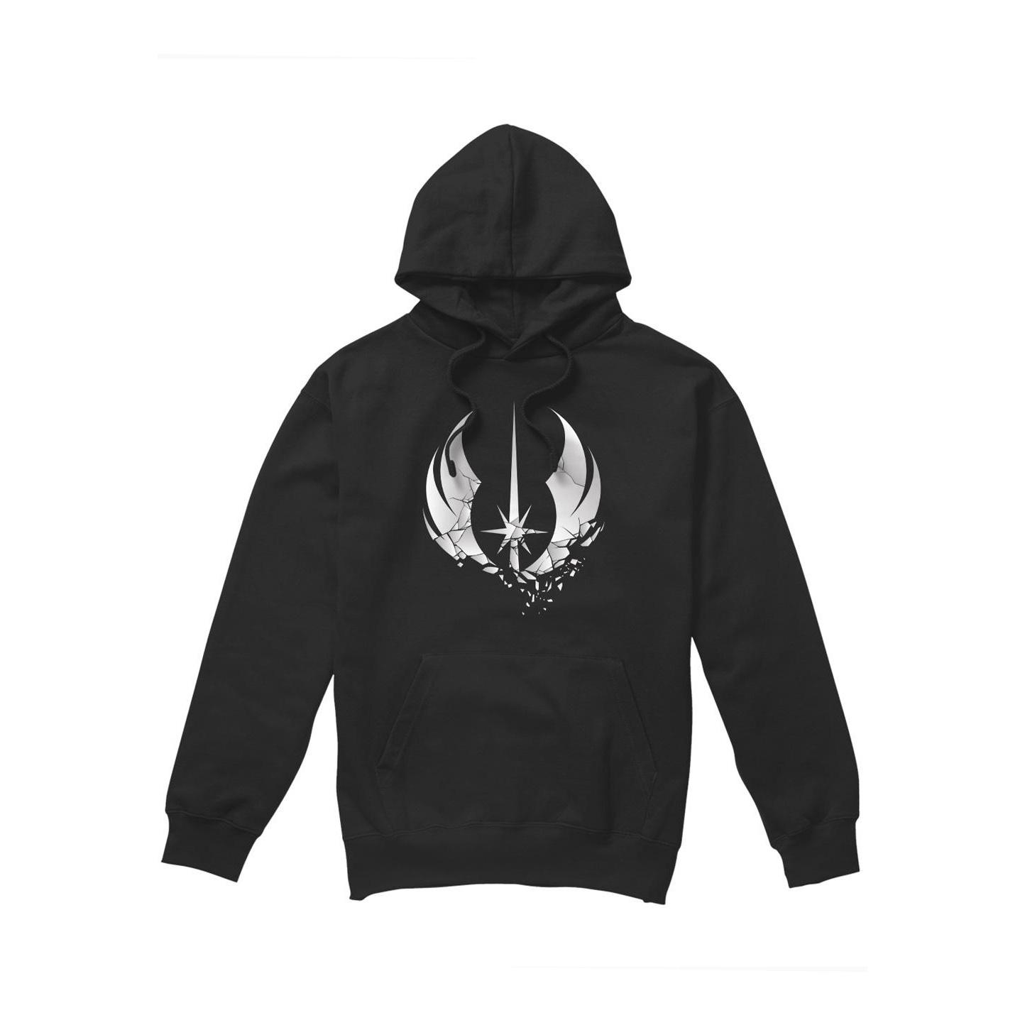 Star Wars Mens Jedi Obi Wan Kenobi Shattered Hoodie M zwart